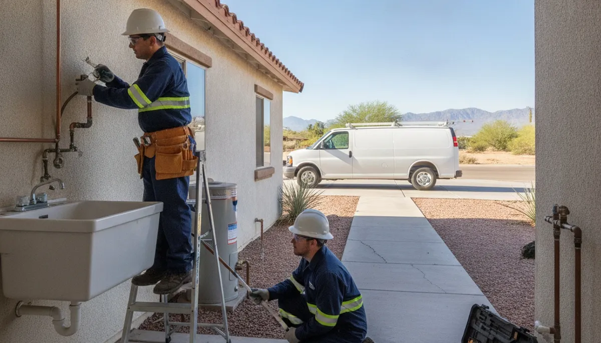 Plumber providing plumbing repair service in Glendale, AZ for residential and commercial plumbing needs