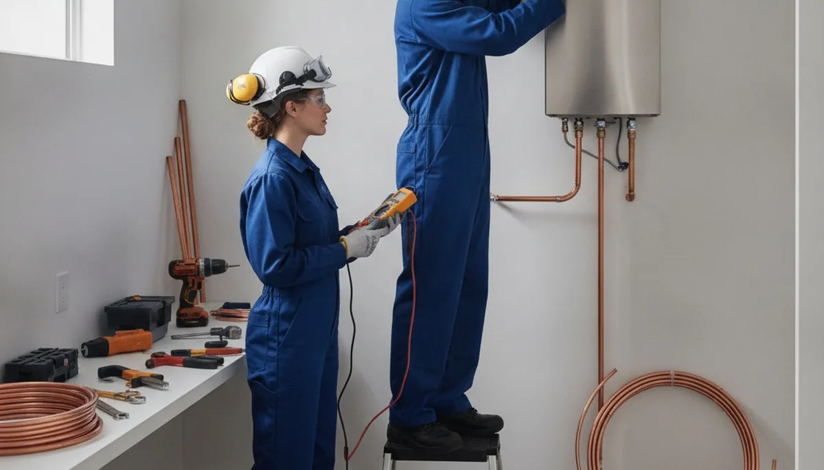 Tankless water heater installation service in Glendale, AZ by On Call Plumbers