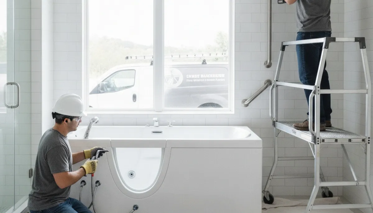 Walk-in tub installation for Glendale, AZ homeowners by On Call Plumbers